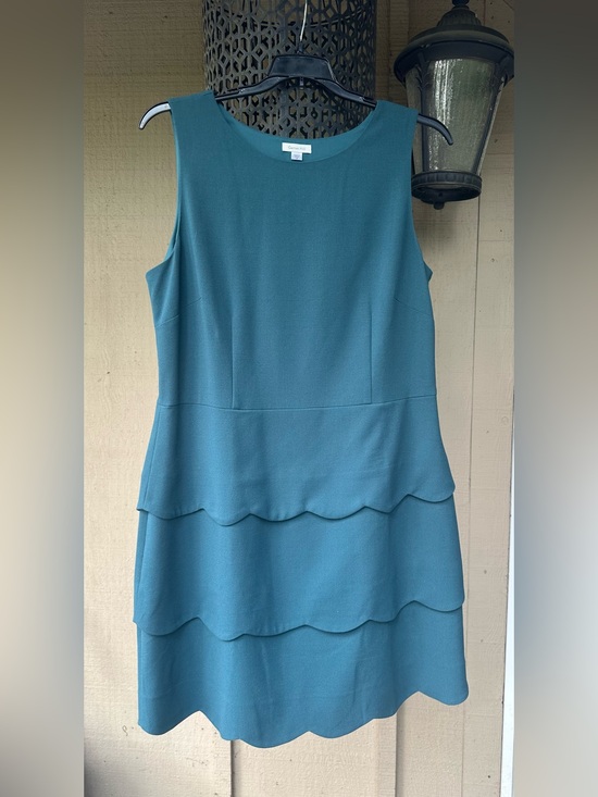 Garnet Hill Dresses & Skirts - Garnet Hill Sleeveless Tiered Scallop Dress- Deep Teal